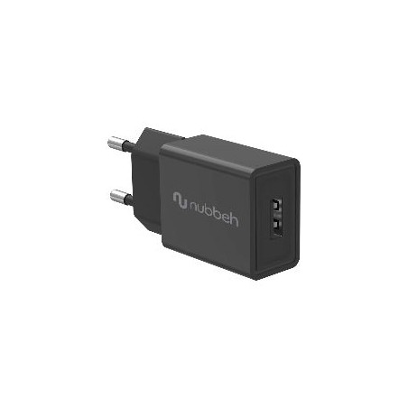 Cargador Pared NUBBEH 1USB-A 10W Negro (NBWALLCHUSBB10)