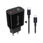 Cargador NUBBEH Bhoot 30W + Cable USB-C 18W 1.5m Negro