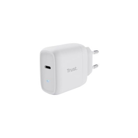 Cargador Trust Maxo 1xUSB-C 45W Pared Blanco (25138)