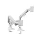 Soporte Mesa EQUIP 2Brazos 17"-35" Blanco (EQ650183)