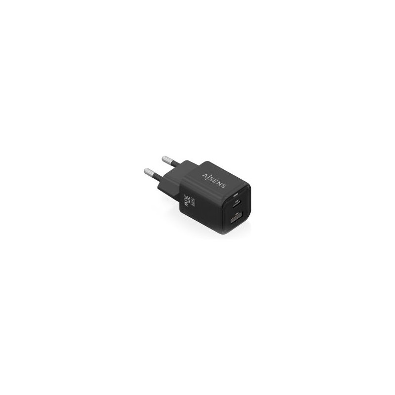 Cargador de Pared AISENS 30W Negro (ASCH-30W2P021-BK)