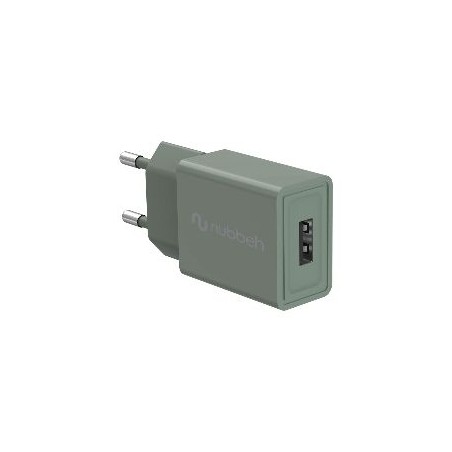 Cargador Pared NUBBEH 1USB-A 10W Verde (NBWALLCHUSBG10)