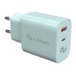 Cargador Pared NUBBEH USB-C 30W PD Turquesa(NBWALLCHT)