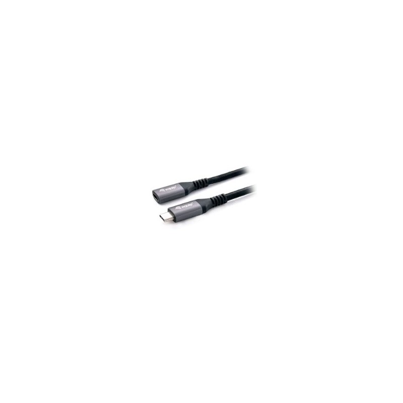 Cable EQUIP USB-C/M a USB-C/H 0.5m Negro (128370) Cable EQUIP USB-C/M a USB-C/H 0.5m Negro (128370)