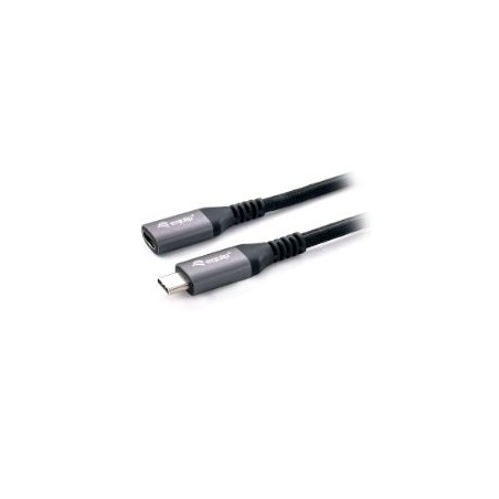 Cable EQUIP USB-C/M a USB-C/H 0.5m Negro (128370)
