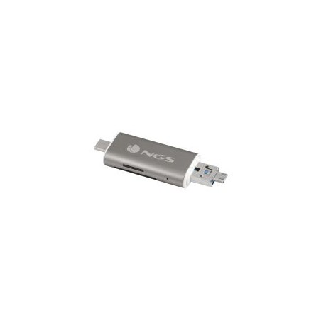 Hub NGS 5en1 1xUSB 2.0 1xmUSB Gris/Blanco (ALLY READER)