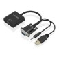 Conversor AISENS VGA/3.5mm/USB-A/M a HDMI/H(A115-0872) Conversor AISENS VGA/3.5mm/USB-A/M a HDMI/H(A115-0872)