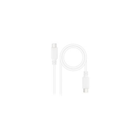 Nanocable USB-C/M a USB-C/M 1m Blanco (10.01.2301-W)