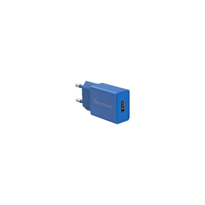 Cargador Pared NUBBEH 1USB-A 10W Azul (NBWALLCHUSBBL10)