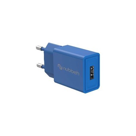 Cargador Pared NUBBEH 1USB-A 10W Azul (NBWALLCHUSBBL10)