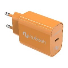 Cargador Pared NUBBEH 1USB-C 25W Naranja (NBWALLCHCO25)
