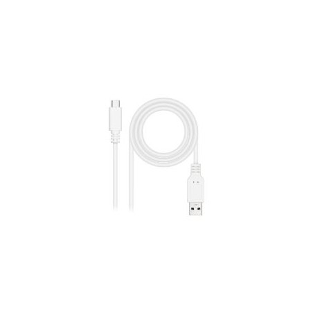 Nanocable USB-C/M a USB-A/M 3m Blanco (10.01.2103-W)