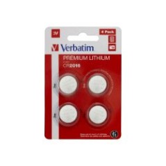 Pila Botón Verbatim Litio 3V CR2016 4 Unidades (49531)