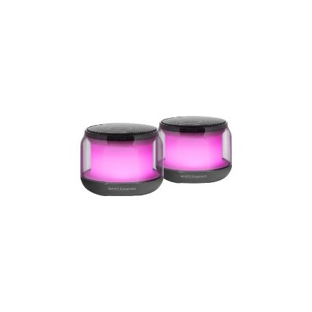 Altavoces Mars Gaming 15W RGB 3.5mm BT Negros (MSAURA)