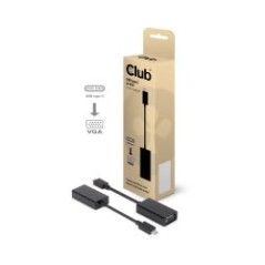 Adaptador Club 3D USB-C/M a VGA/H 15cm Negro (CAC-1502)