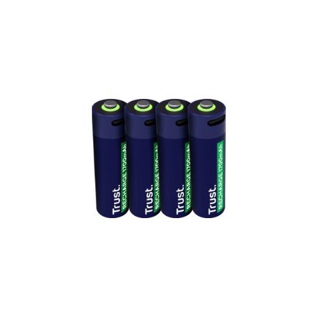 Pilas Recargables Trust AA Azul 4 Unidades (25631)