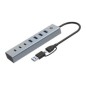 Hub CONCEPTRONIC USB-C 3.0 7p Gris (HUBBIES20G) Hub CONCEPTRONIC USB-C 3.0 7p Gris (HUBBIES20G)
