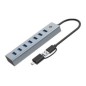 Hub CONCEPTRONIC USB-C 3.0 7p Gris (HUBBIES21GP) Hub CONCEPTRONIC USB-C 3.0 7p Gris (HUBBIES21GP)