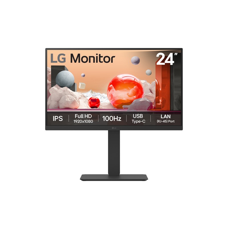 Monitor LG 24" IPS FHD USB-C 100Hz DP sRGB (24BA750-B)