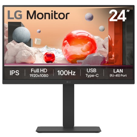 Monitor LG 24" IPS FHD USB-C 100Hz DP sRGB (24BA750-B)