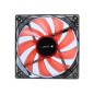 Ventilador 12x12 UNYKA LED Rojo 3Pin/PWM (51792)