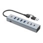 Hub CONCEPTRONIC USB-C 3.0 7p Gris (HUBBIES20GP) Hub CONCEPTRONIC USB-C 3.0 7p Gris (HUBBIES20GP)