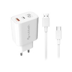 Cargador NUBBEH Bhoot 30W + Cable USB-A/C 1.5m Blanco