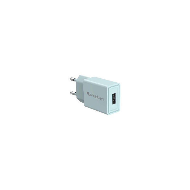 Cargador Pared NUBBEH USB-A 10W Turques(NBWALLCHUSBT10)