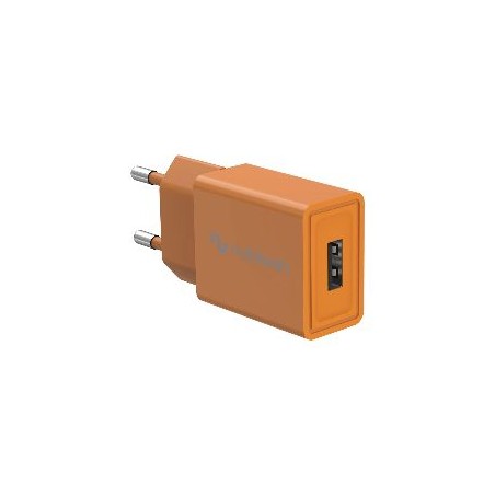 Cargador Pared NUBBEH USB-A 10W Naranja(NBWALLCHUSBO10)