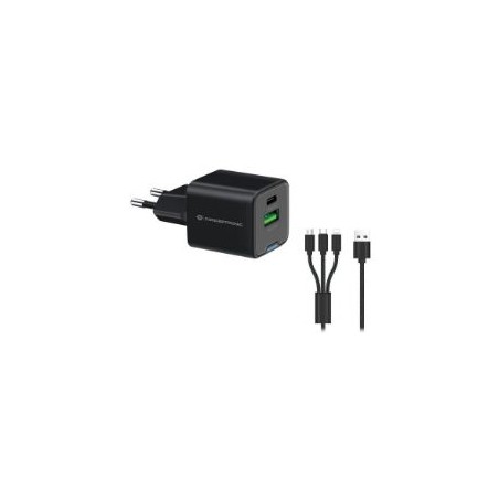 Cargador Pared CONCEPTRONIC USB-A/C GaN 33W (ALTHEA16B)