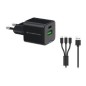 Cargador Pared CONCEPTRONIC USB-A/C GaN 33W (ALTHEA16B)