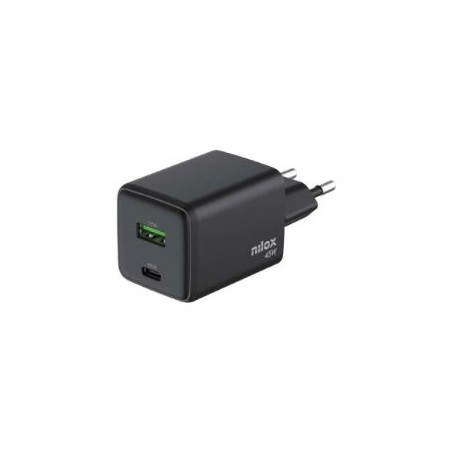 Cargador Pared NILOX 45W 1xUSB-C 1xUSB-A (NXGANUSBC45)