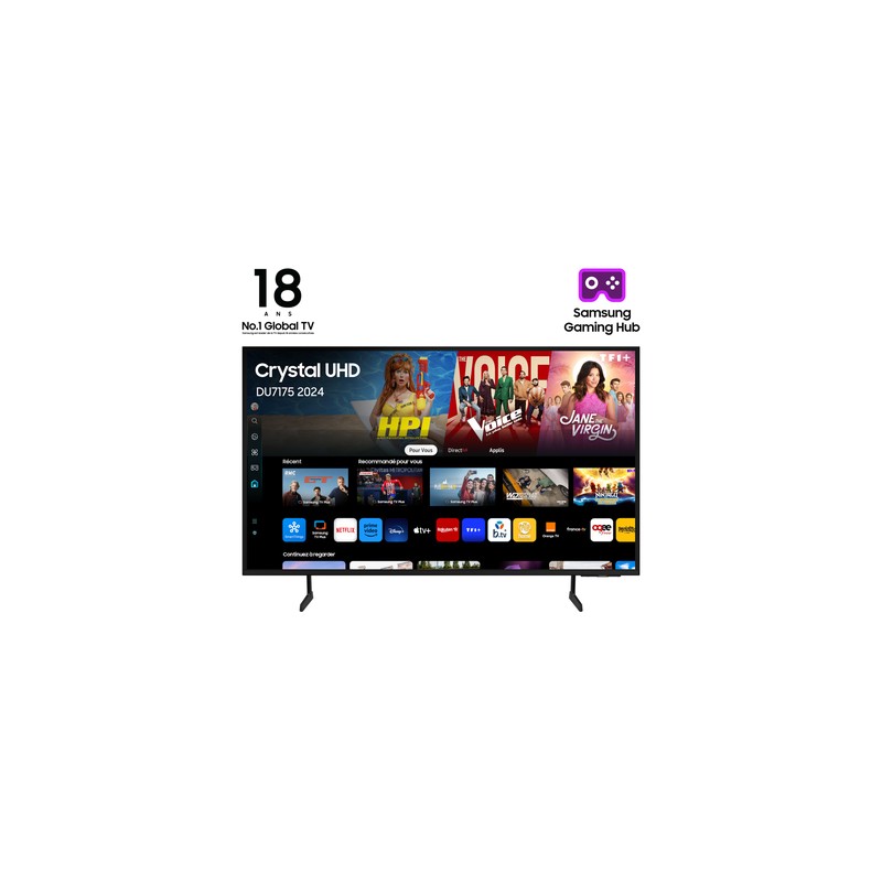 TV Samsung 65" Crystal 4K UHD Smart TV Negro (65DU7175)
