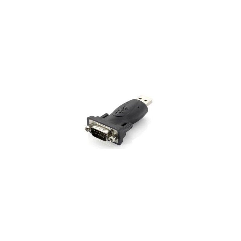 Adaptador EQUIP USB 2.0/M a RS232/M Negro (EQ133382)