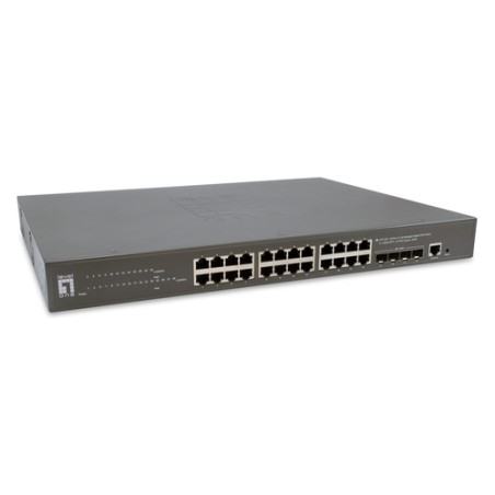Switch LevelOne 24xRJ45 GbE 4xSFP+ PoE+ 400W (GTP-2871)