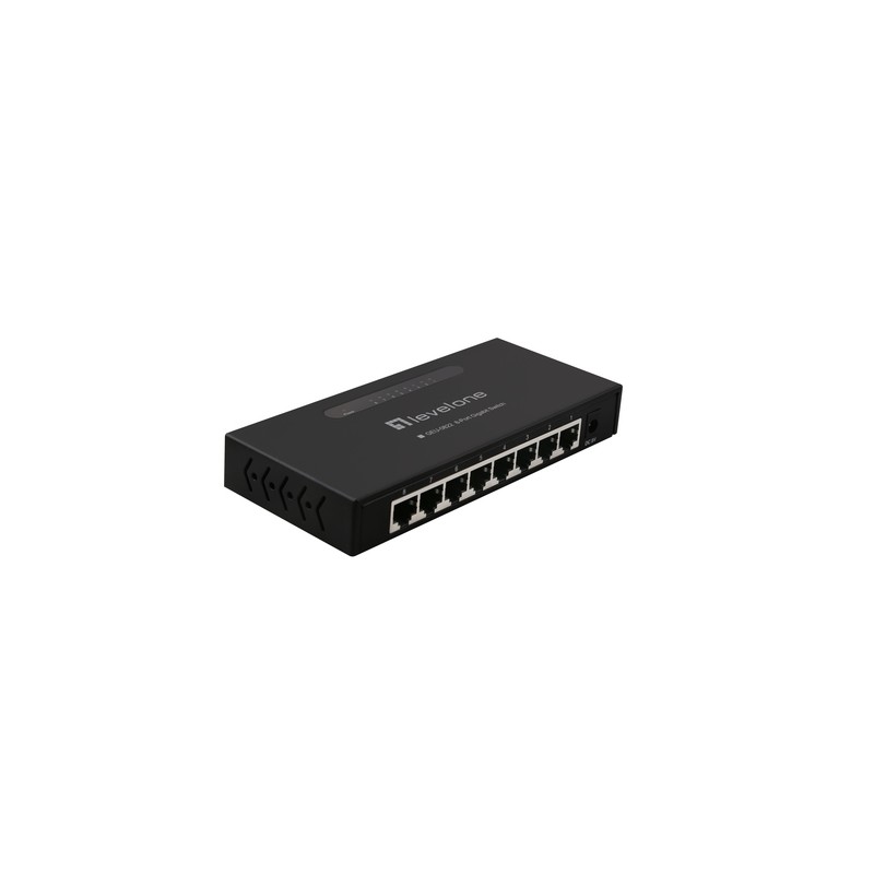 Switch LevelOne 8xRJ45 GbE Negro (GEU-0822)