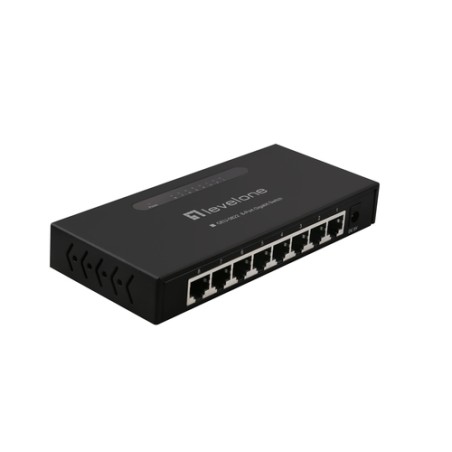 Switch LevelOne 8xRJ45 GbE Negro (GEU-0822)