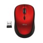 Ratón Trust Yvi Óptico Wireless RF 1600dpi Rojo (19522)