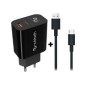 Cargador NUBBEH Cable USB Negro (NBWALLCHB/NBCABLACB)