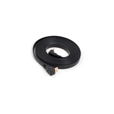 Cable Engel HDMI-A M/M Plano Acodado 3m Negro (AV0743C)