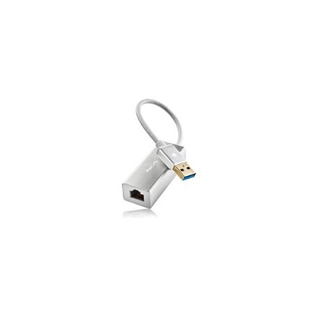 Adaptador NGS USB 3.0 a RJ45 GbE Plata (HACKER3.0)