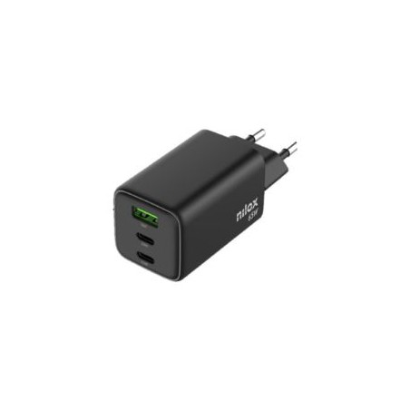 Cargador Pared NILOX 65W 2xUSB-C 1xUSB-A (NXGANUSBC65)