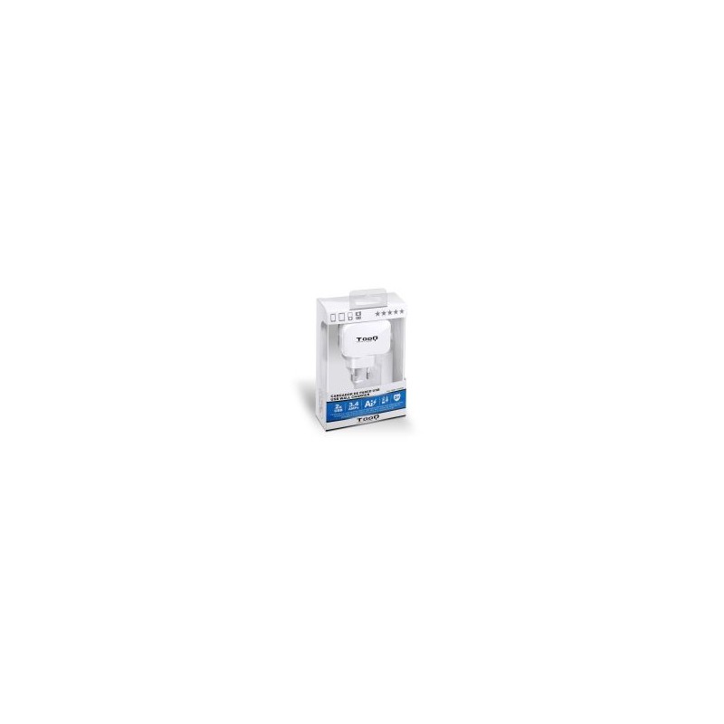Cargador de Pared TooQ 17W 2xUSB-A Blanco (TQWC-1S02WT)