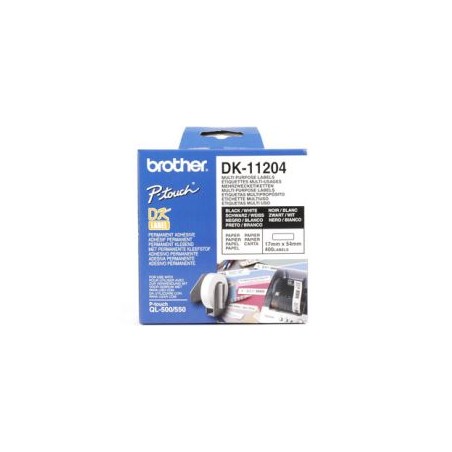 Etiquetas Multipropósito BROTHER 17x54mm 400U (DK11204)