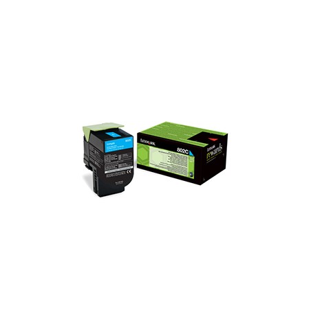 Toner Lexmark Laser 802C Cian 1000 páginas (80C20C0)
