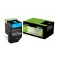 Toner Lexmark Laser 802C Cian 1000 páginas (80C20C0)