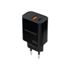 Cargador de Pared Nanocable USB-A/C Negro (10.10.2008)