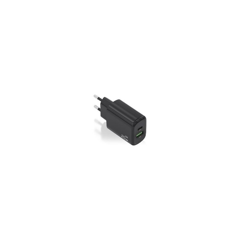 Cargador Pared AISENS Usb-A/Usb-C 20w Negro (A110-0910)