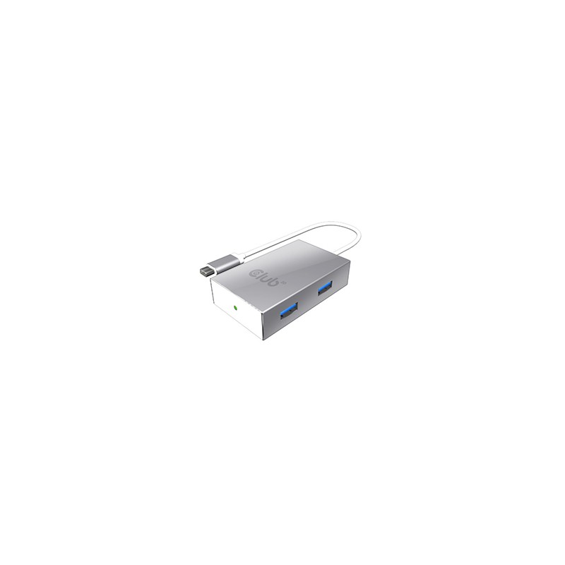 Adaptador Club3D USB-C a 4USB-A Plata/Blanco (CSV-1541)