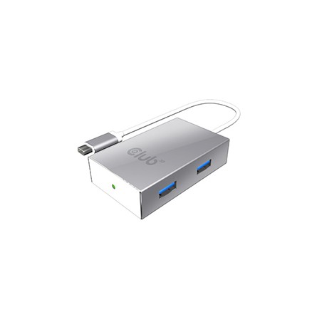 Adaptador Club3D USB-C a 4USB-A Plata/Blanco (CSV-1541)